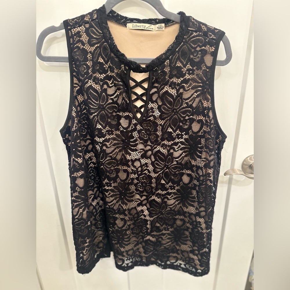 Liberty Love Black Lace Blouse
